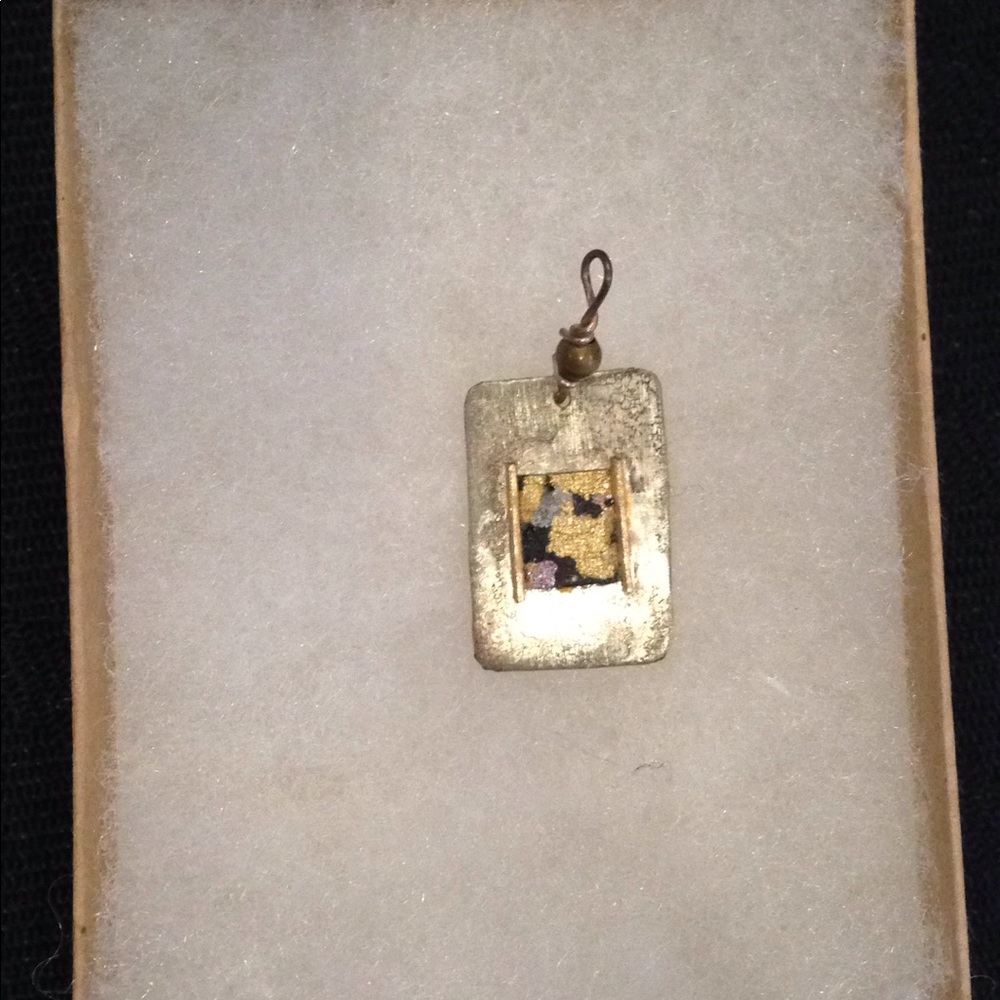 Custom Sterling and Japanese paper pendant